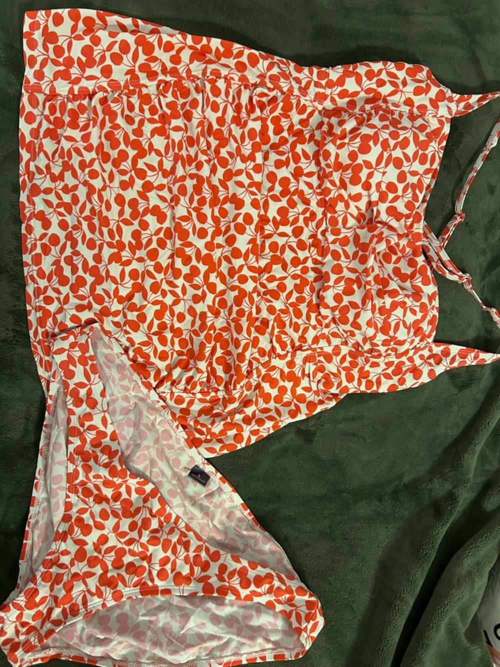 Motherhood Maternity Orange and White Floral Maternity Tankini Set